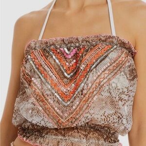 Ramy Brook Cropped Strapless Top Size XS